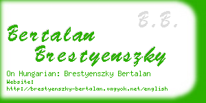 bertalan brestyenszky business card